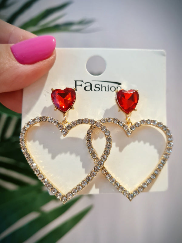 ORECCHINO GLITTER CUORE